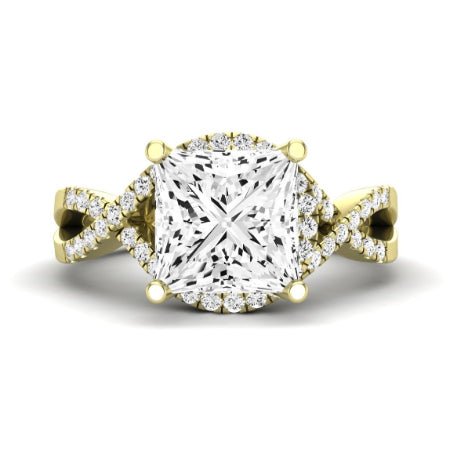 Dianella Moissanite Matching Band Only (does Not Include Engagement Ring)  For Ring With Princess Center yellowgold