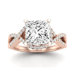 Dianella Moissanite Matching Band Only (does Not Include Engagement Ring)  For Ring With Princess Center rosegold