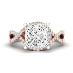 Dianella Moissanite Matching Band Only (does Not Include Engagement Ring)  For Ring With Princess Center rosegold