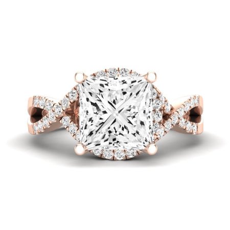 Dianella Moissanite Matching Band Only (does Not Include Engagement Ring)  For Ring With Princess Center rosegold