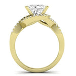 Dianella Moissanite Matching Band Only (does Not Include Engagement Ring)  For Ring With Princess Center yellowgold