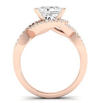 Dianella Moissanite Matching Band Only (does Not Include Engagement Ring)  For Ring With Princess Center rosegold