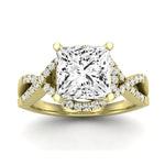 Dianella Moissanite Matching Band Only (does Not Include Engagement Ring)  For Ring With Princess Center yellowgold