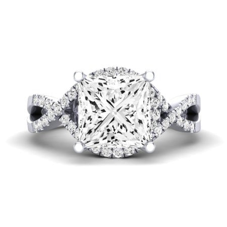 Dianella Moissanite Matching Band Only (does Not Include Engagement Ring)  For Ring With Princess Center whitegold