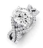 Dianella Oval Moissanite Bridal Set whitegold