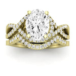 Dianella Oval Moissanite Bridal Set yellowgold