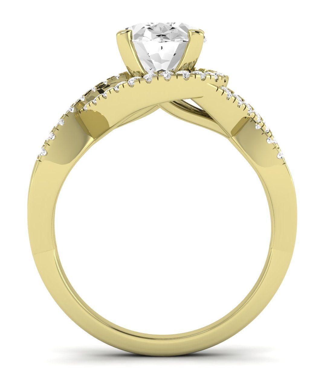 Dianella Oval Moissanite Engagement Ring yellowgold