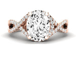 Dianella Oval Moissanite Engagement Ring rosegold