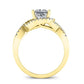 Dianella Princess Diamond Bridal Set (Lab Grown Igi Cert) yellowgold