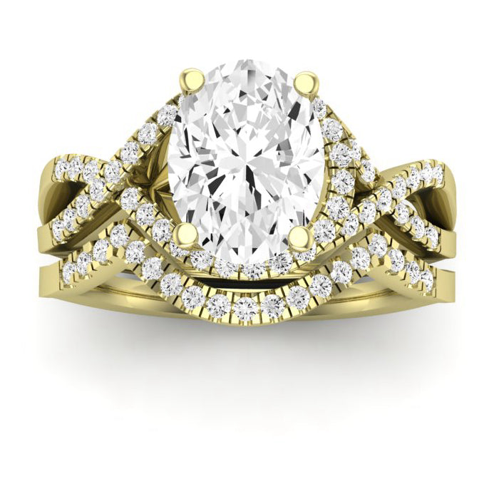 Dianella Oval Diamond Bridal Set (Lab Grown Igi Cert) yellowgold