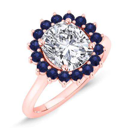 Dicentra Cushion Diamond Bridal Set (Lab Grown Igi Cert) rosegold