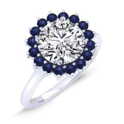 Dicentra Moissanite Matching Band Only (engagement Ring Not Included) For Ring With Round Center whitegold