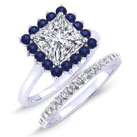 2.00 ct - Dicentra - Princess Moissanite Bridal Set