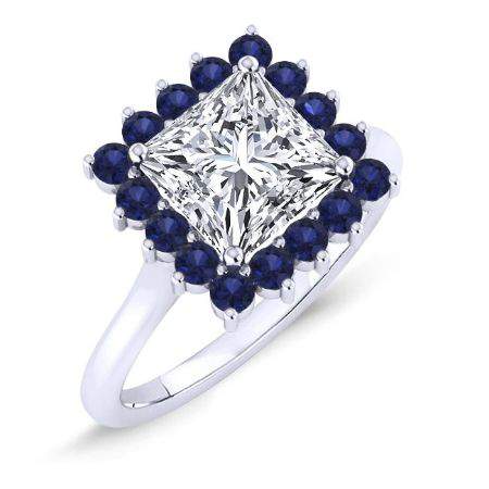 3.00 ct - Dicentra - Princess Moissanite Engagement Ring