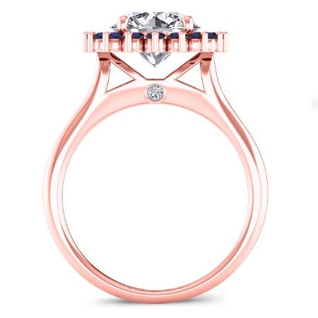 Dicentra Round Moissanite Bridal Set rosegold