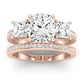 Dietes Cushion Diamond Bridal Set (Lab Grown Igi Cert) rosegold