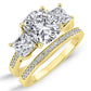 Dietes Cushion Moissanite Bridal Set yellowgold