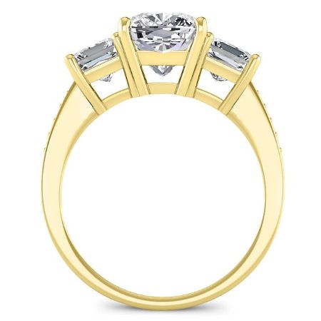 Dietes Cushion Moissanite Bridal Set yellowgold