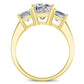 Dietes Cushion Moissanite Bridal Set yellowgold