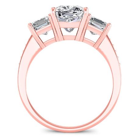 Dietes Cushion Moissanite Bridal Set rosegold