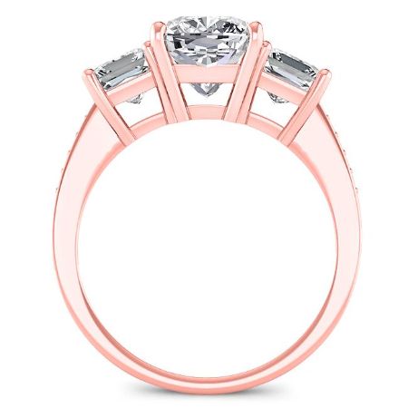 Dietes Cushion Moissanite Engagement Ring rosegold