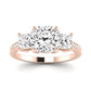 Dietes Diamond Matching Band Only (does Not Include Engagement Ring) For Ring With Cushion Center rosegold