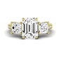 Dietes Diamond Matching Band Only (does Not Include Engagement Ring) For Ring With Emerald Center yellowgold