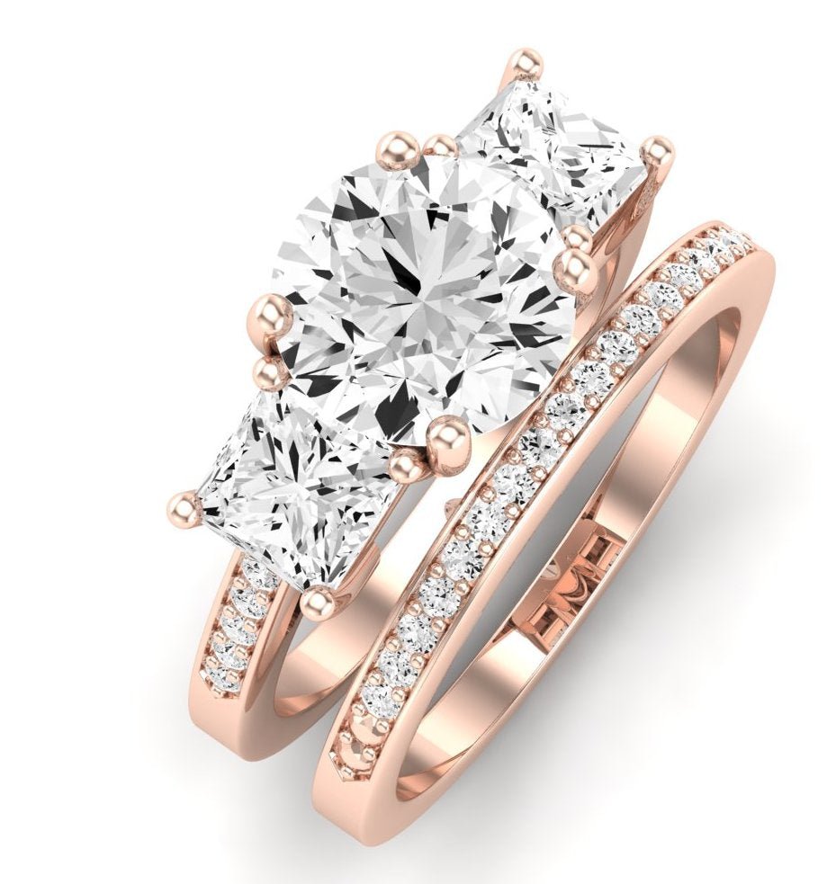 Dietes Diamond Matching Band Only (does Not Include Engagement Ring) For Ring With Round Center rosegold