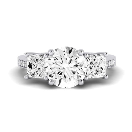 Dietes Diamond Matching Band Only (does Not Include Engagement Ring) For Ring With Round Center whitegold