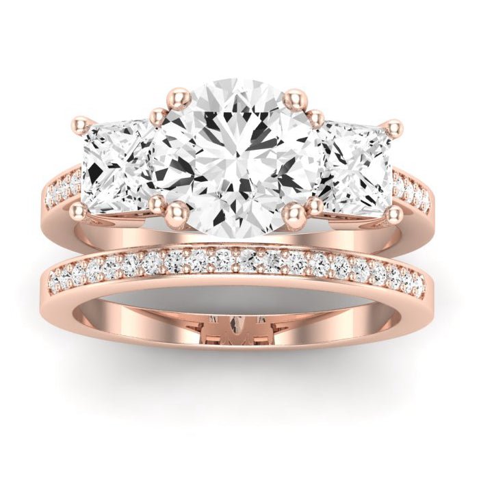 Dietes Diamond Matching Band Only (does Not Include Engagement Ring) For Ring With Round Center rosegold