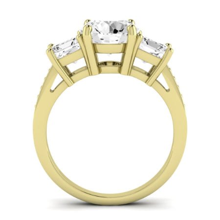 Dietes Diamond Matching Band Only (does Not Include Engagement Ring) For Ring With Round Center yellowgold