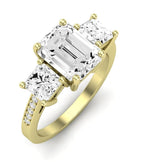 Dietes Emerald Diamond Engagement Ring (Lab Grown Igi Cert) yellowgold