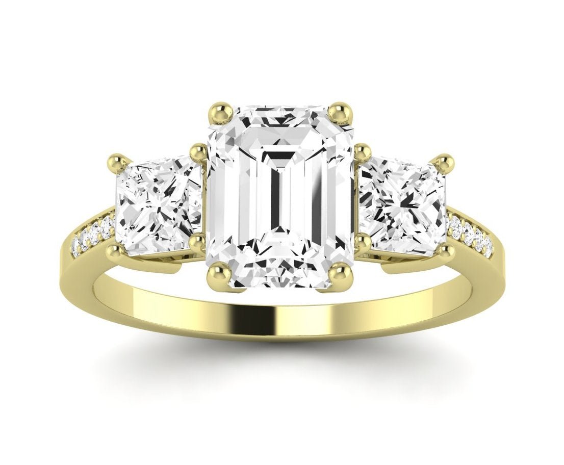 Dietes Emerald Diamond Engagement Ring (Lab Grown Igi Cert) yellowgold