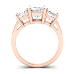 Dietes Emerald Moissanite Bridal Set rosegold