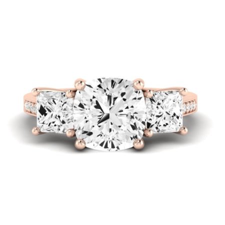 Dietes Cushion Diamond Bridal Set (Lab Grown Igi Cert) rosegold