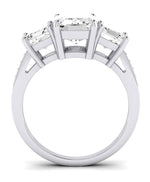 Dietes Emerald Diamond Engagement Ring (Lab Grown Igi Cert) whitegold