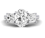 Dietes Oval Diamond Engagement Ring (Lab Grown Igi Cert) whitegold
