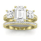 Dietes Diamond Matching Band Only (does Not Include Engagement Ring) For Ring With Emerald Center yellowgold