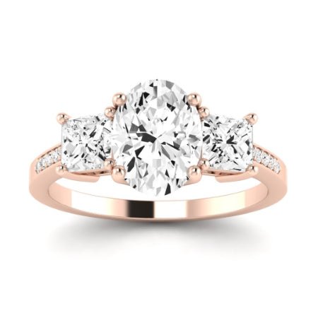 Dietes Diamond Matching Band Only (does Not Include Engagement Ring) For Ring With Oval Center rosegold