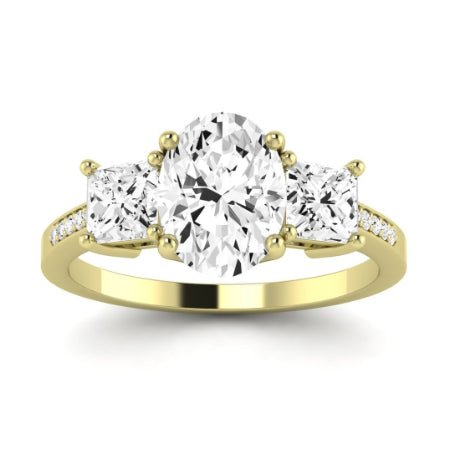 Dietes Diamond Matching Band Only (does Not Include Engagement Ring) For Ring With Oval Center yellowgold