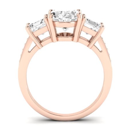 Dietes Diamond Matching Band Only (does Not Include Engagement Ring) For Ring With Oval Center rosegold