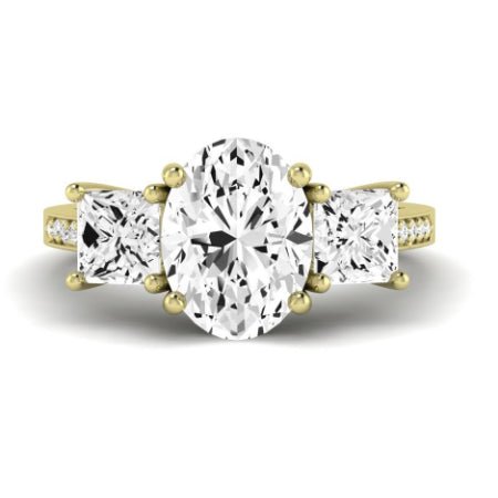 Dietes Diamond Matching Band Only (does Not Include Engagement Ring) For Ring With Oval Center yellowgold