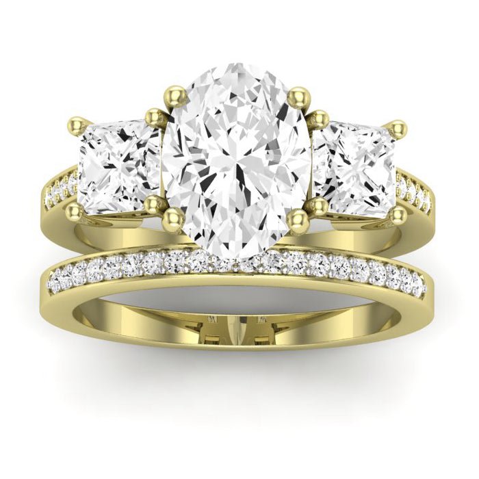 Dietes Diamond Matching Band Only (does Not Include Engagement Ring) For Ring With Oval Center yellowgold