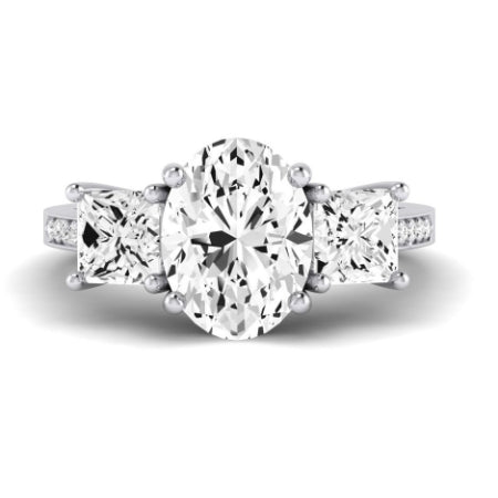 Dietes Diamond Matching Band Only (does Not Include Engagement Ring) For Ring With Oval Center whitegold