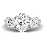 Dietes Diamond Matching Band Only (does Not Include Engagement Ring) For Ring With Oval Center whitegold