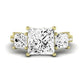 Dietes Diamond Matching Band Only (does Not Include Engagement Ring) For Ring With Princess Center yellowgold