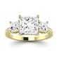 Dietes Diamond Matching Band Only (does Not Include Engagement Ring) For Ring With Princess Center yellowgold