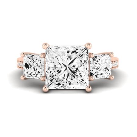 Dietes Diamond Matching Band Only (does Not Include Engagement Ring) For Ring With Princess Center rosegold