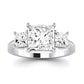 Dietes Diamond Matching Band Only (does Not Include Engagement Ring) For Ring With Princess Center whitegold