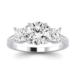 Dietes Diamond Matching Band Only (does Not Include Engagement Ring) For Ring With Round Center whitegold